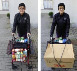 Rollator för frakt av större inköp